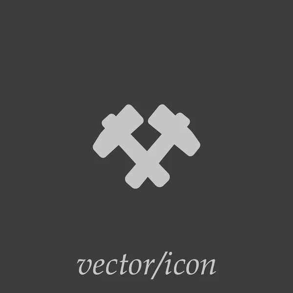 Minimalistische Ikone Der Vorschlaghämmer Vektorillustration — Stockvektor