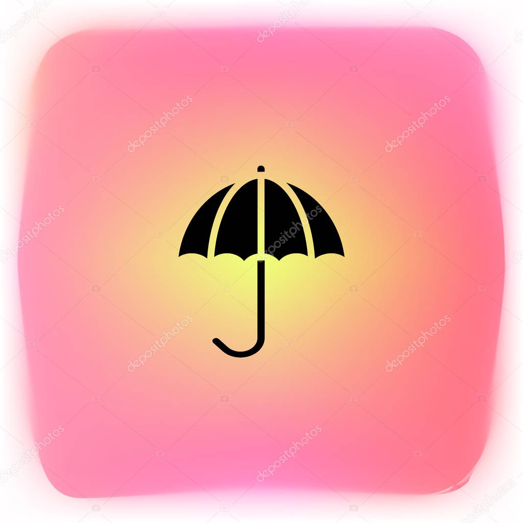 vector illustration icon of open umbrella