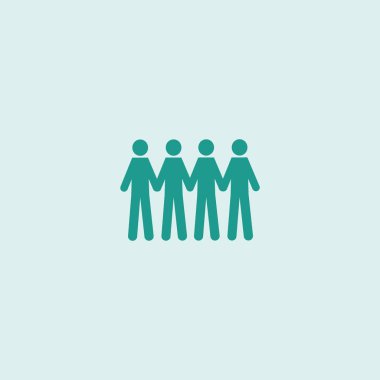 İşadamları düz simgesi, vektör çizim