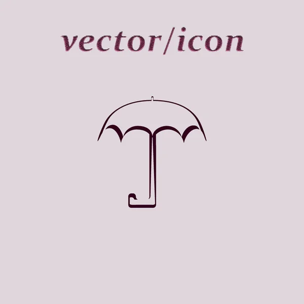 Icône Plate Parapluie Illustration Vectorielle — Image vectorielle