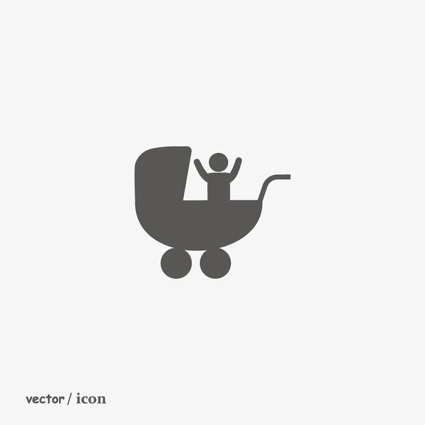 Bebé Avatar Cochecito Icono Estilo Plano Vector Ilustración — Vector de stock