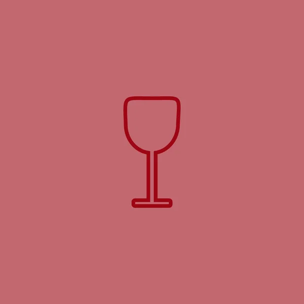 Şarap Cam Düz Kutsal Kişilerin Resmi Vektör Illüstrasyon — Stok Vektör
