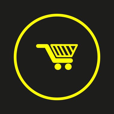 alışveriş sepeti, vektör çizim minimalist simgesi