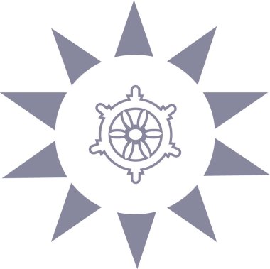 tekne El-tekerlek minimalist simgesi 