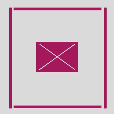 mektup zarfının minimalist vektör simgesi