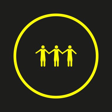 İşadamları düz simgesi, vektör çizim