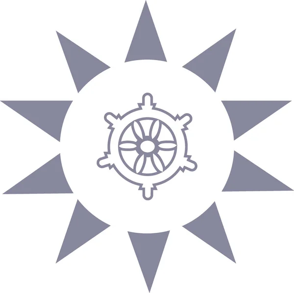 Boat Hand Wheel Minimalistic Icon — Stock Vector