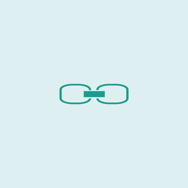 Icono Minimalista Eslabones Cadena Ilustración Vectorial — Vector de stock