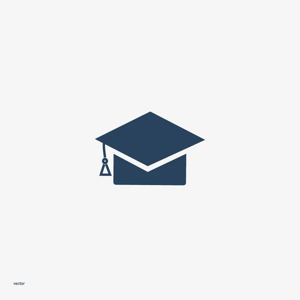 Tapa Graduación Icono Estilo Plano Ilustración Vectorial Concepto Educación — Archivo Imágenes Vectoriales