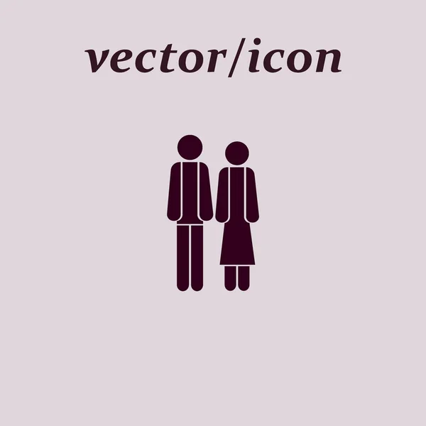 Menschen Vektor Symbol Illustration — Stockvektor