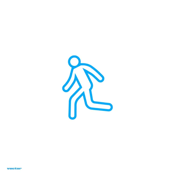 Silhouette Running Man Icône Simple — Image vectorielle