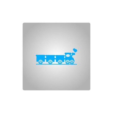 lokomotif düz kutsal kişilerin resmi, vektör çizim 