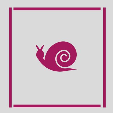 Şirin renkli salyangoz logo şablonu