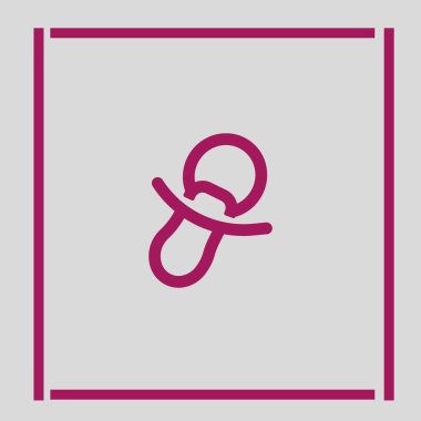 Bebek meme ucu düz stil ikonu, vektör çizim  