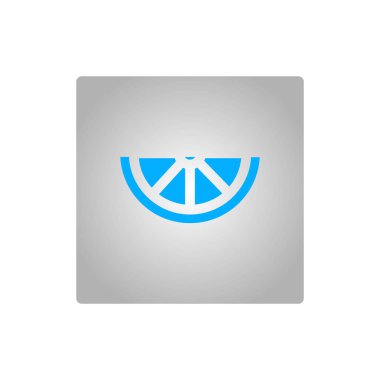 minimalist vektör simge dilimlenmiş limon