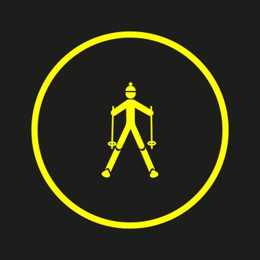 Kayak düz simgesi, vektör çizim  