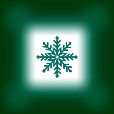 kar tanesi, vektör simge minimalist çizimi