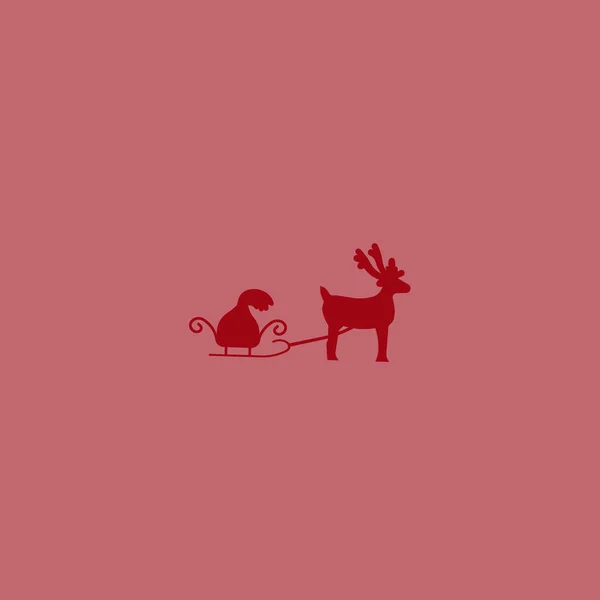 Christmas Reindeer Logo Template — Stock Vector