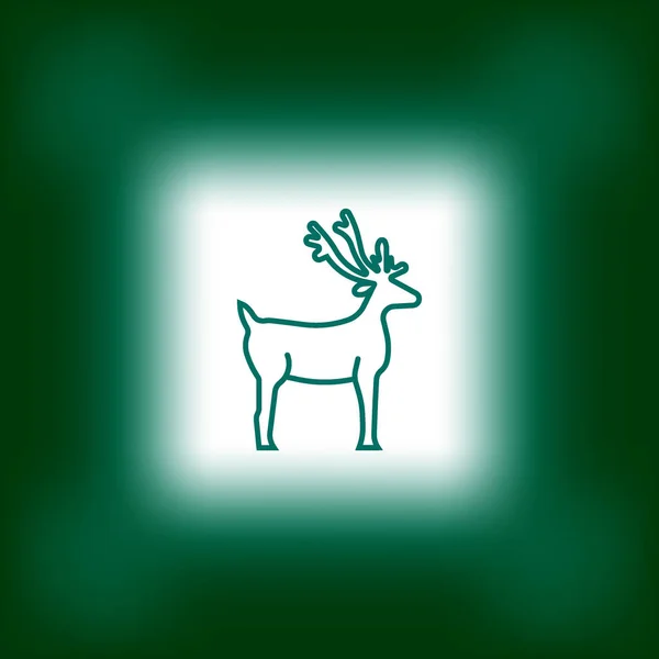 Plantilla Logotipo Renos Navidad — Vector de stock