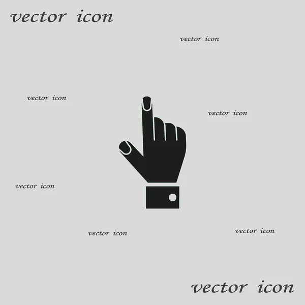Icône Vectorielle Minimaliste Main Pointant Avec Doigt — Image vectorielle
