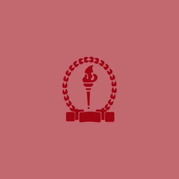 Płomień Olimpijski Logo Wektor Ilustracja Sport Concept — Wektor stockowy