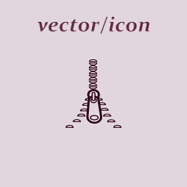 Icône Web Fermeture Éclair Illustration Vectorielle — Image vectorielle