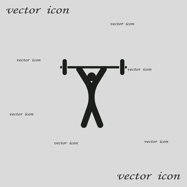 Icône Plate Haltérophilie Illustration Vectorielle — Image vectorielle