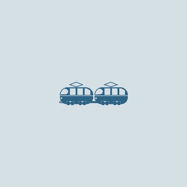 Icône Vectorielle Chariot Tramway Classique Minimaliste — Image vectorielle