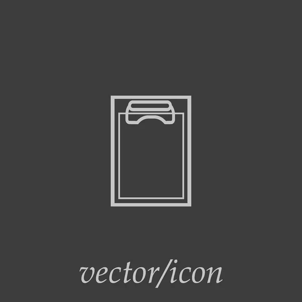 Icono Vectorial Minimalista Del Portapapeles Con Hoja Papel — Vector de stock