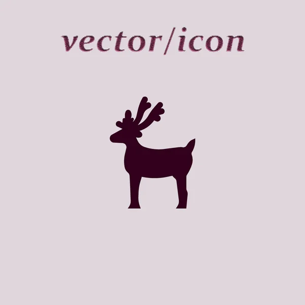 Modelo Logotipo Rena Natal — Vetor de Stock