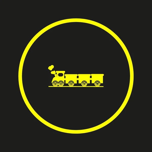 Pictogram Van Locomotief Spoorlijn Rails Trein Vectorillustratie — Stockvector