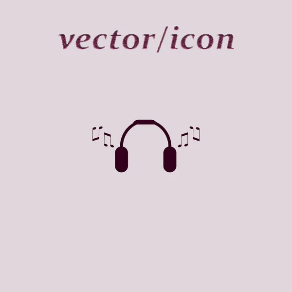 Casque Icône Plate Vecteur Illustration — Image vectorielle