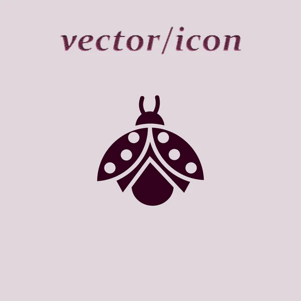 Mariquita Icono Plano Vector Ilustración — Vector de stock
