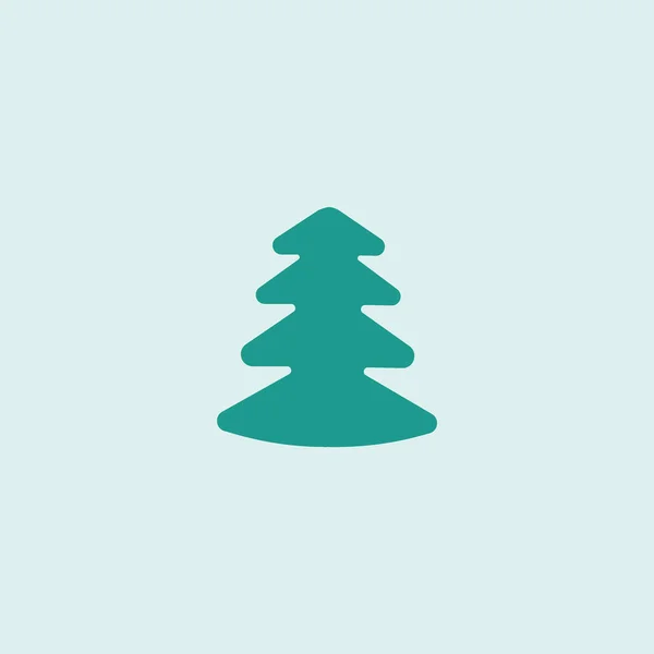 Fir Tree Flat Icon Vector Illustration — Stock Vector