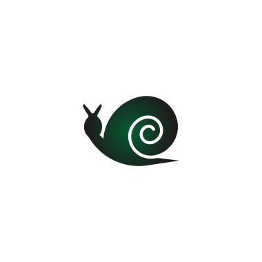 Şirin renkli salyangoz logo şablonu