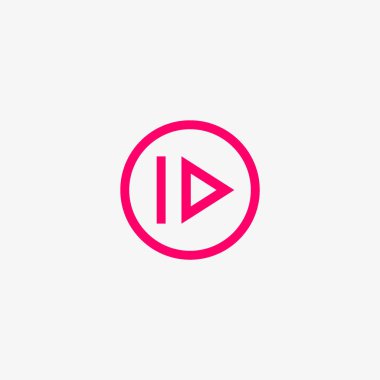 İleri medya adım düğmesinin, vektör, illüstrasyon