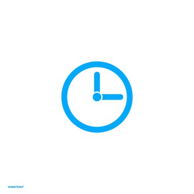 Saat vektör minimalist web simgesi 