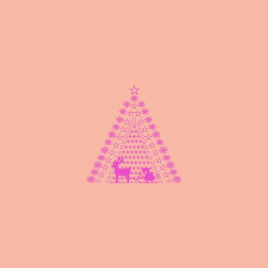 Noel reindeer Logo şablonu
