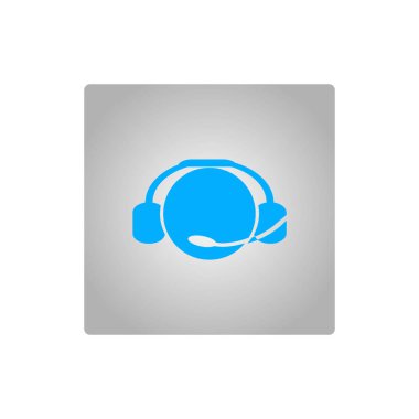 kulaklık düz simgesi, vektör, illüstrasyon