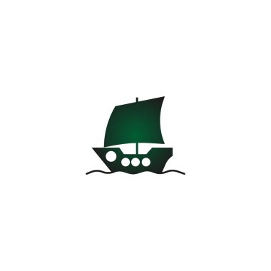 teknenin düz simgesi, vektör illüstrasyonu 