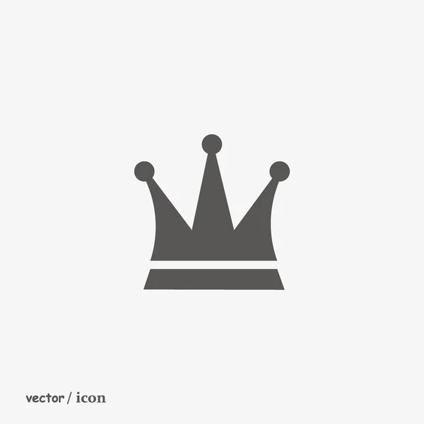 Crown Flat Icon Vector Illustration — Stock Vector