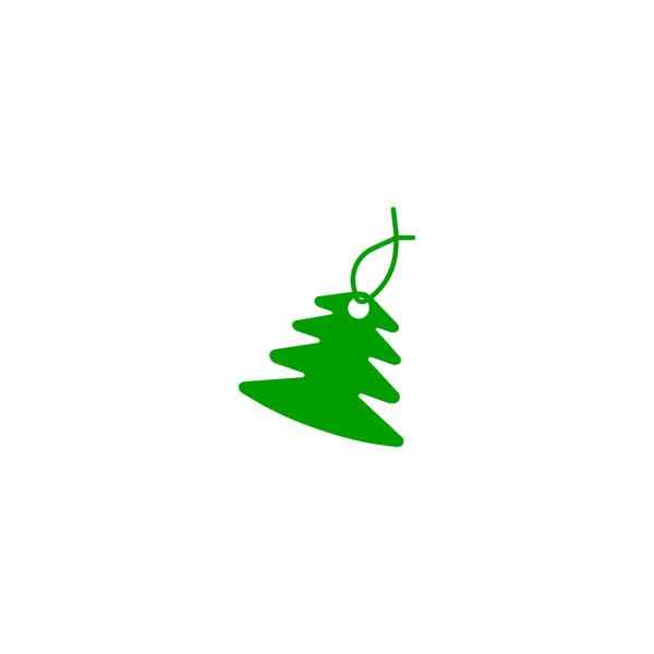 Christmas Tree Flat Icon Vector Illustration — Stock Vector
