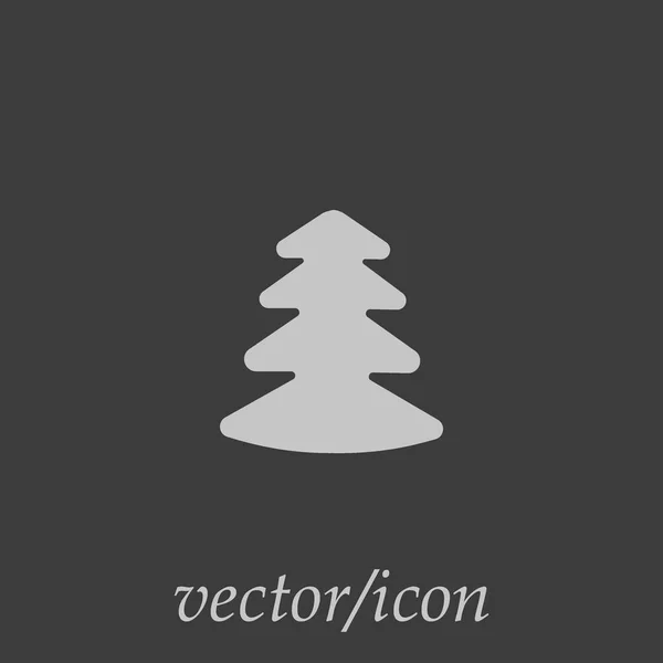 Fir Træ Flad Ikon Vektor Illustration – Stock-vektor