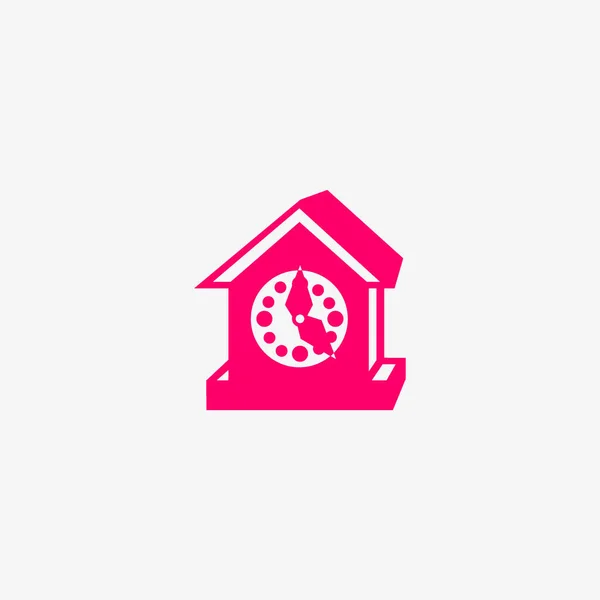 Horloge Vecteur Minimaliste Icône Web — Image vectorielle