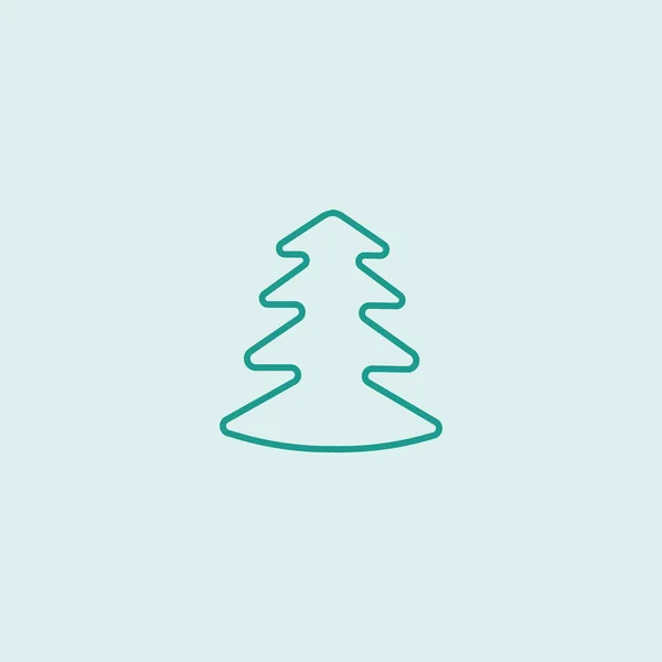 Різдвяна Ялинка Плоска Іконка Вектор Ілюстрація — стоковий вектор