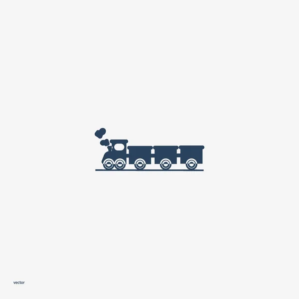 Icono Locomotora Vía Férrea Ilustración Vector Tren — Vector de stock