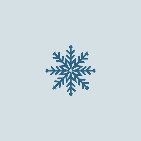 Ilustração Minimalista Floco Neve Ícone Vetorial — Vetor de Stock