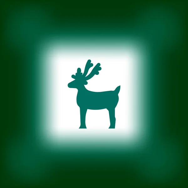 Renna Natale Logo Template — Vettoriale Stock