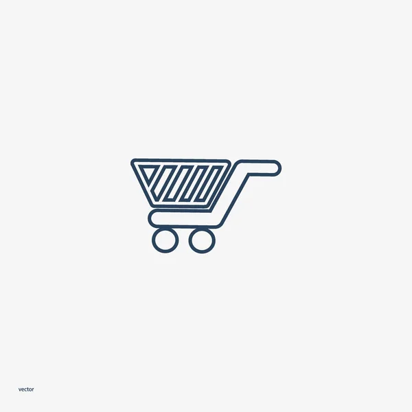 Minimalist Icon Shopping Cart Vector Illustration — Stock Vector