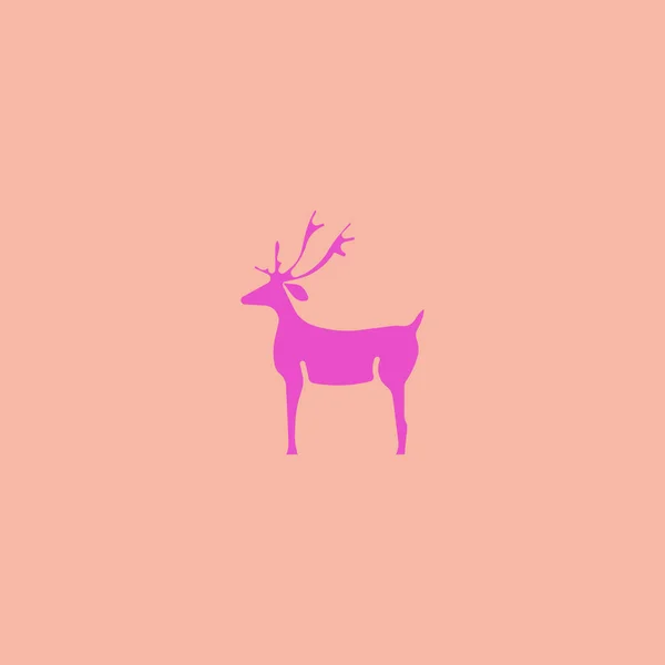 Noel Reindeer Logo Şablonu — Stok Vektör